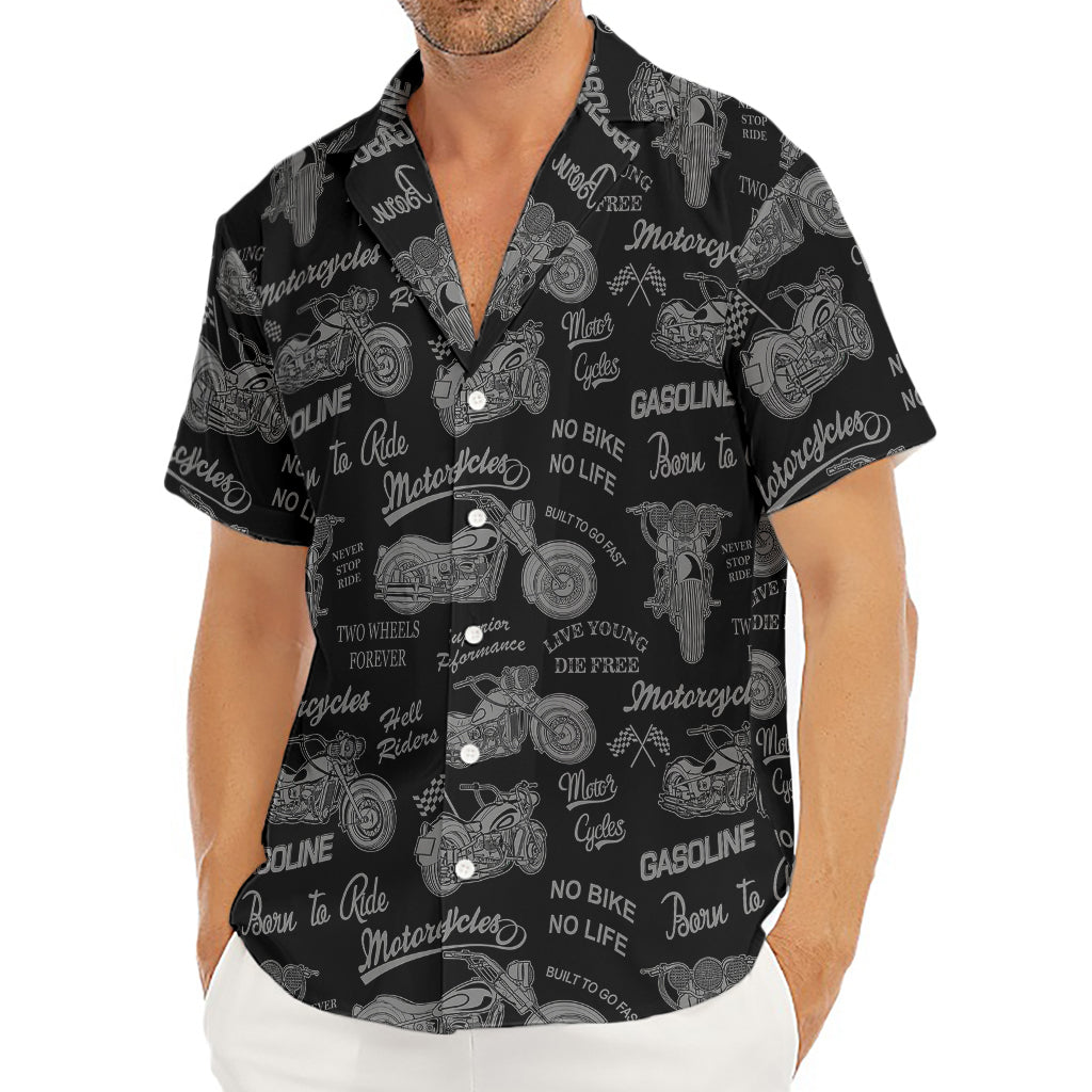 Motorcycle Quote Pattern Print Men's Deep V-Neck Shirt