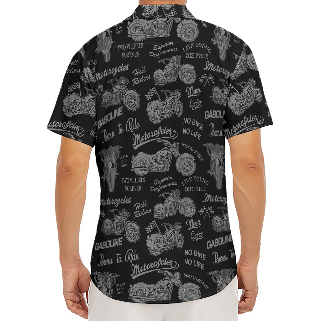 Motorcycle Quote Pattern Print Men's Deep V-Neck Shirt
