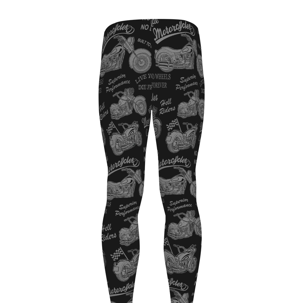 Motorcycle Quote Pattern Print Men's leggings