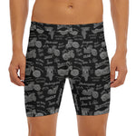 Motorcycle Quote Pattern Print Men's Long Boxer Briefs