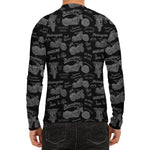 Motorcycle Quote Pattern Print Men's Long Sleeve Rash Guard