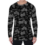 Motorcycle Quote Pattern Print Men's Long Sleeve T-Shirt