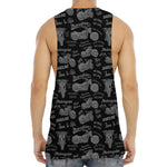 Motorcycle Quote Pattern Print Men's Muscle Tank Top