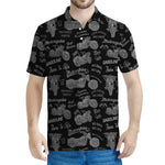 Motorcycle Quote Pattern Print Men's Polo Shirt
