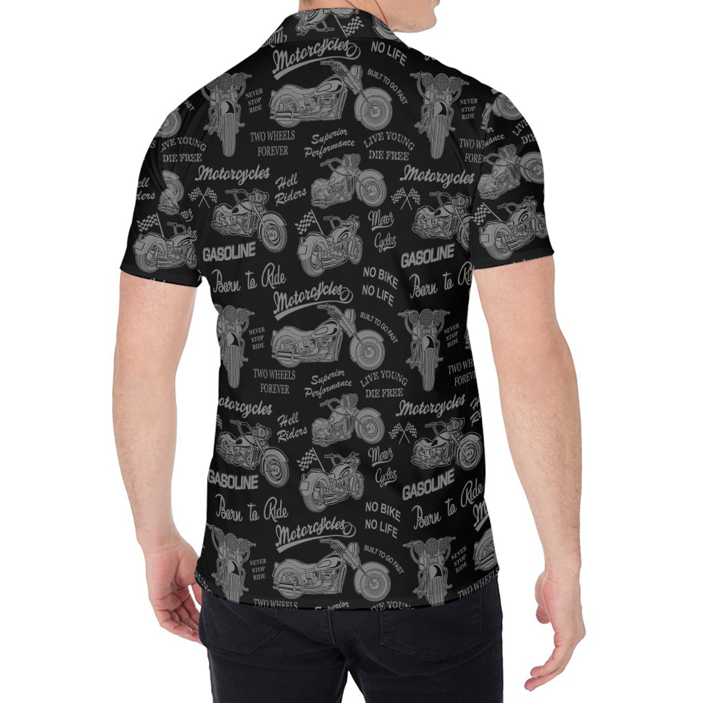 Motorcycle Quote Pattern Print Men's Shirt