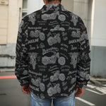 Motorcycle Quote Pattern Print Men's Shirt Jacket