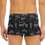 Motorcycle Quote Pattern Print Men's Short Boxer Briefs
