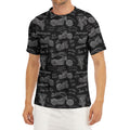 Motorcycle Quote Pattern Print Men's Short Sleeve Rash Guard