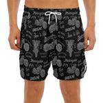 Motorcycle Quote Pattern Print Men's Split Running Shorts