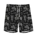 Motorcycle Quote Pattern Print Men's Athletic Shorts