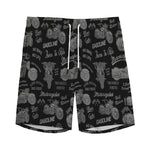 Motorcycle Quote Pattern Print Men's Sports Shorts