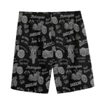 Motorcycle Quote Pattern Print Men's Sports Shorts