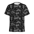 Motorcycle Quote Pattern Print Men's Athletic T-Shirt