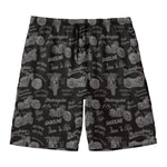 Motorcycle Quote Pattern Print Men's Swim Trunks