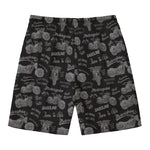 Motorcycle Quote Pattern Print Men's Swim Trunks