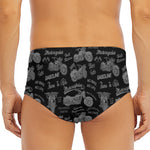 Motorcycle Quote Pattern Print Men's Triangle Swim Briefs