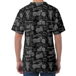 Motorcycle Quote Pattern Print Men's Velvet T-Shirt