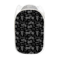 Motorcycle Quote Pattern Print Mesh Laundry Hamper