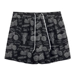 Motorcycle Quote Pattern Print Mesh Shorts