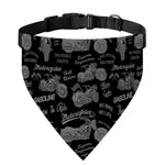Motorcycle Quote Pattern Print Over The Collar Dog Bandana