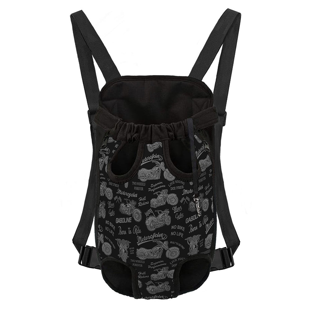 Motorcycle Quote Pattern Print Pet Carrier Backpack