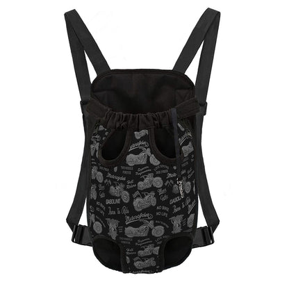 Motorcycle Quote Pattern Print Pet Carrier Backpack