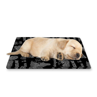 Motorcycle Quote Pattern Print Pet Cooling Mat Cover