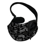 Motorcycle Quote Pattern Print Pet Sling Carrier