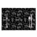 Motorcycle Quote Pattern Print Placemat