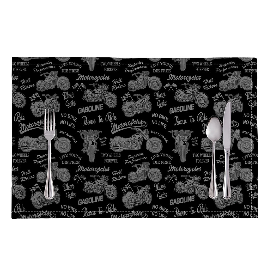 Motorcycle Quote Pattern Print Placemat