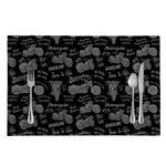 Motorcycle Quote Pattern Print Placemat