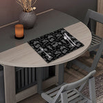 Motorcycle Quote Pattern Print Placemat
