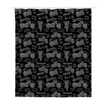 Motorcycle Quote Pattern Print Polyester Shower Curtain