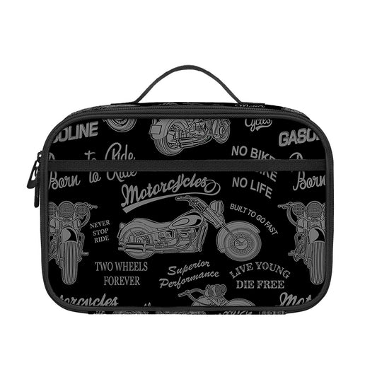 Motorcycle Quote Pattern Print Portable Lunch Bag