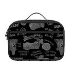 Motorcycle Quote Pattern Print Portable Lunch Bag