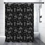 Motorcycle Quote Pattern Print Premium Shower Curtain