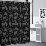Motorcycle Quote Pattern Print Premium Shower Curtain