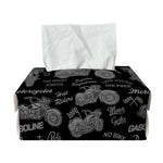 Motorcycle Quote Pattern Print Rectangle Tissue Box Cover