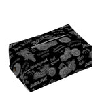 Motorcycle Quote Pattern Print Rectangle Tissue Box Cover