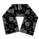 Motorcycle Quote Pattern Print Scarf