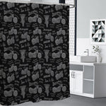 Motorcycle Quote Pattern Print Shower Curtain