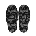 Motorcycle Quote Pattern Print Slippers