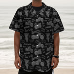 Motorcycle Quote Pattern Print Textured Short Sleeve Shirt