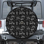 Motorcycle Quote Pattern Print Tire Cover With Camera Hole