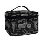 Motorcycle Quote Pattern Print Travel Makeup Bag