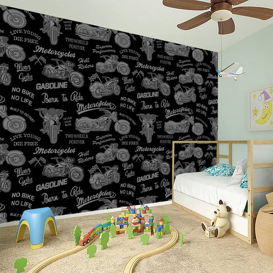 Motorcycle Quote Pattern Print Wall Sticker