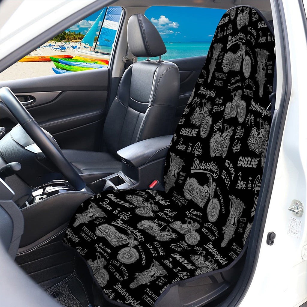 Motorcycle Quote Pattern Print Waterproof Car Seat Cover