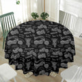 Motorcycle Quote Pattern Print Waterproof Round Tablecloth