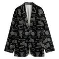 Motorcycle Quote Pattern Print Women's Blazer