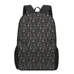 Motorcycle Words Pattern Print 17 Inch Backpack